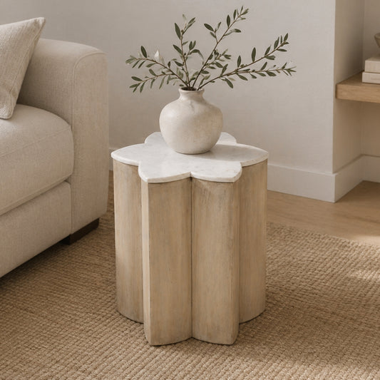 Blossom Marble Accent Table