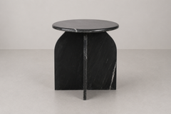 Solid Marble Round Accent Table Pedestal Base