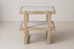 Willow Marble Inlay Side Table
