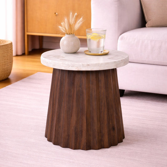 Harbor Marble Accent Table