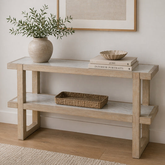 Linden Marble Console Table