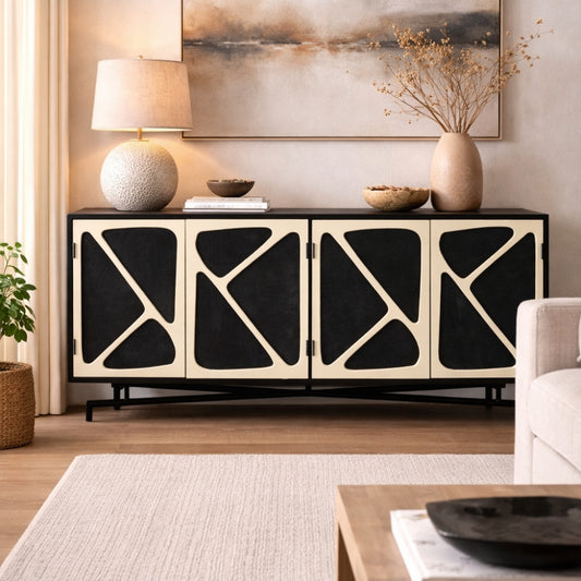 Modern Geometric Sideboard Cabinet