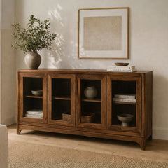 Everwood Glass Display Sideboard