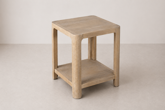 Oak Haven Storage Side Table