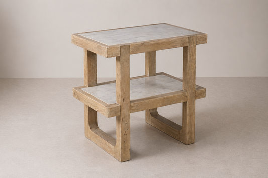 Willow Marble Inlay Side Table