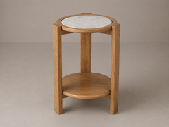 Elmwood Marble Accent Side Table